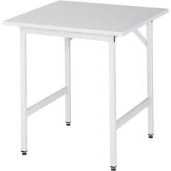 RAU höhenverstellbarer Werktisch Serie JERRY, HxBxT 800-850 x 750 x 800 mm, Arbeitsplatte Melamin-Belag