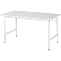 RAU höhenverstellbarer Werktisch Serie JERRY, HxBxT 800-850 x 1.500 x 800 mm, Arbeitsplatte Melamin-Belag