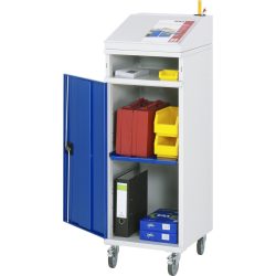 RAU mobiles Rollpult, HxBxT 1.235-1.345 x 450 x 520 mm, ohne Schubladen