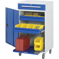 RAU mobiles Rollpult, HxBxT 1.185 x 650 x 520 mm, Schubladen 2 x 80, 1 x 120 mm