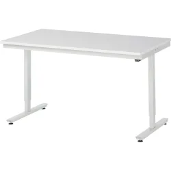 Rau Arbeitstisch Adlatus, elektrisch höhenverstellbar, 22 mm Spanplatte mit Melaminbelag, bis 150 kg, B 1500 x T 800 x H 720-1120 mm, lichtgrau
