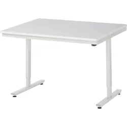 RAU elektrisch höhenverstellbarer Werktisch Serie adlatus 150, HxBxT 720-1.120 x 1.250 x 1.000 mm, Arbeitsplatte Melamin-Belag
