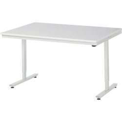 RAU elektrisch höhenverstellbarer Werktisch Serie adlatus 150, HxBxT 720-1.120 x 1.500 x 1.000 mm, Arbeitsplatte EGB-Melamin-Belag