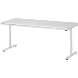 RAU elektrisch höhenverstellbarer Werktisch Serie adlatus 150, HxBxT 720-1.120 x 2.000 x 800 mm, Arbeitsplatte Melamin-Belag