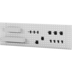 RAU Lochplatte zur Wandmontage, HxBxT 450 x 1.250 x 15 mm, inklusive Halterset