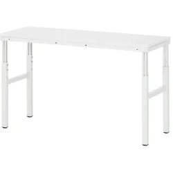 RAU Arbeitstisch Serie E, HxBxT 650-1.000 x 1.500 x 500 mm, Arbeitsplatte EGB-Melamin-Belag