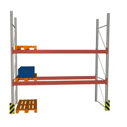 META MULTIPAL Palettenregal, Fachlast 3960 kg, 12 Palettenplätze, 2,7 m Höhe, 1 Feld
