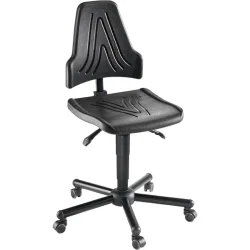 meychair Arbeitsdrehstuhl Stream XXL, bis 250 kg belastbar, Sitzhöhe 480-610 mm, Stahlbasis, Rollen