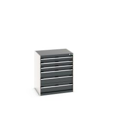 bott cubio Schubladenschrank, Schubladen 3x100 + 2x150 + 1x200 mm, TK je 200 kg, Breite 800 mm, anthrazitgrau