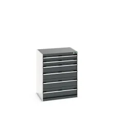 bott cubio Schubladenschrank, Schubladen 2x100 + 2x150 + 2x200 mm, TK je 200 kg, Breite 800 mm, anthrazitgrau