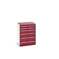 bott cubio Schubladenschrank, Schubladen 2x100 + 2x150 x 2x200 mm, TK je 75 kg, Breite 800 mm, purpurrot