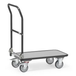 Klappwagen, Stahl/Holz, bis 250 kg, 900 x 600 mm, TPE-Bereifung, anthrazitgrau