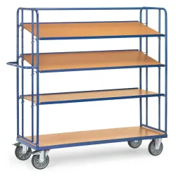 Fetra Hauptartikel 4396 Etagenwagen Stahl pulverbeschichtet Traglast (max.): 400 kg Brillantblau (RAL 5007)