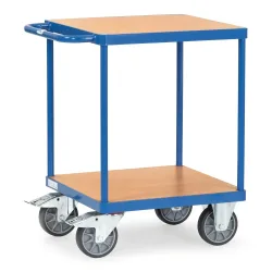 Fetra Hauptartikel 2496 Tischwagen Feststeller Stahl pulverbeschichtet Traglast (max.): 500 kg Brillantblau (RAL 5007)