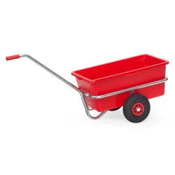 fetra® Leicht-Handwagen mit Kunststoffmulde, Luftbereifung, HxBxL 777 mm x 596 mm x 1.401 mm, Tragkraft 200 kg, feuerverzinkt