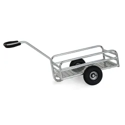 fetra® Outdoor-Handwagen, 1-Achser, TK 200 kg, Ladefläche BxT 795 x 445 mm, Luft-Bereifung
