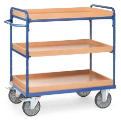 Fetra Hauptartikel 8122 Etagenwagen Feststeller Stahl pulverbeschichtet Traglast (max.): 500 kg Brillantblau (RAL 5007)