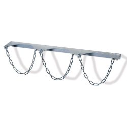 fetra® Wandhalterung für 3 Gasflaschen, Kettensicherung, Flaschen-Ø 140 mm