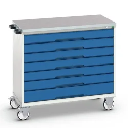 bott verso Werkstattwagen, mit 7 Schubladen und Linoleum-Top, BxTxH: 1050 x 600 x 980 mm