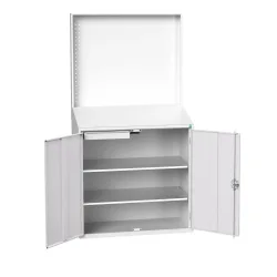 bott verso Economy Pult mit perfo Rückwand, mit 2 Fachböden, 1 Schublade, BxTxH: 1050 x550 x 2000 mm