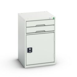 bott verso Schubladenschrank mit Flügeltür, mit 2 Schubladen und Fachboden, BxTxH: 525 x 550 x 800 mm
