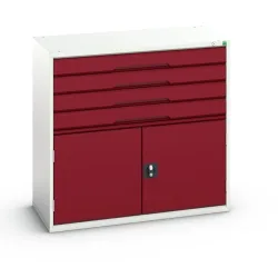 bott verso Schubladenschrank mit Flügeltür, mit 4 Schubladen und Fachboden, BxTxH: 1050 x 550 x 1000 mm