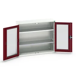 bott verso Beistellschrank mit Sichtfenster, mit 2 Fachböden, BxTxH: 1050 x 350 x 900 mm