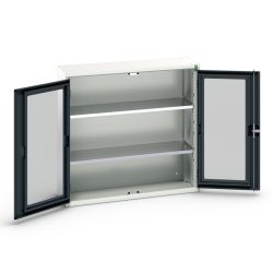 bott verso Beistellschrank mit Sichtfenster, mit 2 Fachböden, BxTxH: 1050 x 350 x 1000 mm
