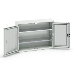 bott verso Beistellschrank mit Sichtfenster, mit 2 Fachböden, BxTxH: 1050 x 350 x 800 mm