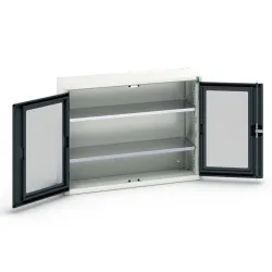 bott verso Beistellschrank mit Sichtfenster, mit 2 Fachböden, BxTxH: 1050 x 350 x 800 mm