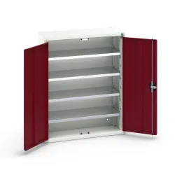 bott verso Magazinschrank, mit 4 Fachböden und 20 Sichtlagerkästen, BxTxH: 800 x 350 x 1000 mm