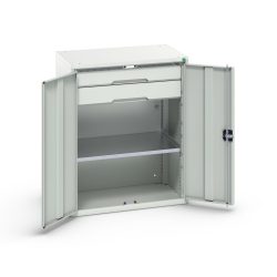 bott verso Beistellschrank mit Schubladen, mit 1 Fachboden und 2 Schubladen, BxTxH: 800 x 550 x 1000 mm