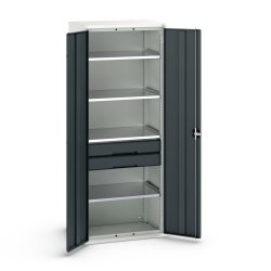 bott verso Flügeltürschrank mit Schubladen, mit 4 Fachböden und 2 Schubladen, BxTxH: 800 x 550 x 2000 mm
