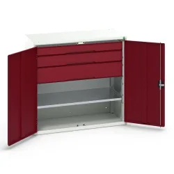 bott verso Beistellschrank mit Schubladen, mit 1 Fachboden und 3 Schubladen, BxTxH: 1050 x 550 x 1000 mm