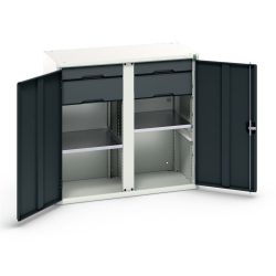 bott verso Beistellschrank mit Schubladen, mit 2 Fachböden und 4 Schubladen, BxTxH: 1050 x 550 x 1000 mm