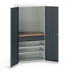 bott verso Flügeltürschrank mit 1 Schublade, mit 2 Fachböden und Rückwand, BxTxH: 1050 x550 x 2000 mm