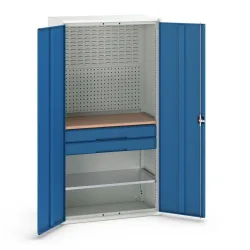 bott verso Flügeltürschrank mit 2 Schubladen, mit 2 Fachböden und Rückwand, BxTxH: 1050 x550 x 2000 mm