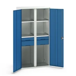 bott verso Flügeltürschrank mit Schubladen, mit 4 Fachböden und 4 Schubladen, BxTxH: 1050 x550 x 2000 mm