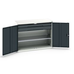 bott verso Beistellschrank mit Schubladen, mit 1 Fachboden und 2 Schubladen, BxTxH: 1300 x 550 x 1000 mm