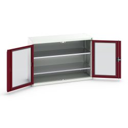 bott verso Beistellschrank mit Sichtfenster, mit 2 Fachböden, BxTxH: 1300 x 550 x 900 mm