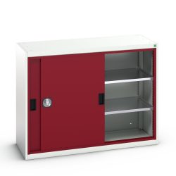 bott verso Schiebetürschrank, mit 2 Fachböden, BxTxH: 1300 x 550 x 1000 mm