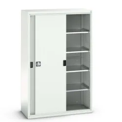 bott verso Schiebetürschrank, mit 4 Fachböden, BxTxH: 1300 x 550 x 2000 mm