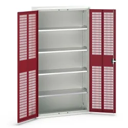 bott verso Flügeltürschrank mit Belüftung, mit 4 Fachböden, BxTxH: 1050 x 350 x 2000 mm