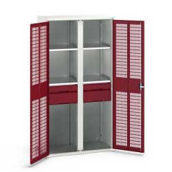 bott verso Kleiderspind mit Belüftung, mit 4 Fachböden und 4 Schubladen, BxTxH: 1050 x550 x 2000 mm