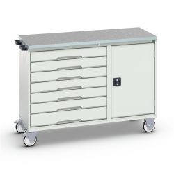 bott verso Montagewagen, mit 7 Schubladen, Tür und Linoleum-Top