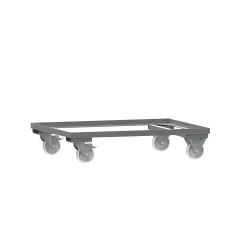 Fahrgestell für HESON® Gitterbox, lackiert, für Behälter 1.000 x 800 mm, mausgrau