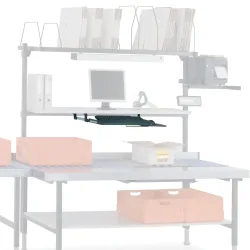Tastatur- und Mausablage für Rocholz Packtisch, ausziehbar, HxBxT 110 x 600 x 420 mm