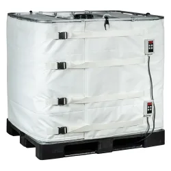 Kuhlmann IBC Container-Heizmanschette für Lebensmittel- und Pharmaindustrie, 1.000 l, 2 digitale Regler, 0-90ºC, 230 V, 2x 1.000 W, LxH 4.400 x 1.000 mm