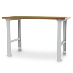 Bedrunka+Hirth Reihenwerkbank, HxBxT 859-1.059 x 2.000 x 750 mm, lichtgrau, höhenverstellbar