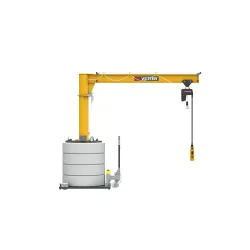 VETTER® Schwenkkran inkl. LIFTKET Elektrokettenzug, mobile Ausführung, Schwenkbereich 360°, Ausladung 3.000 mm, TK 250 kg